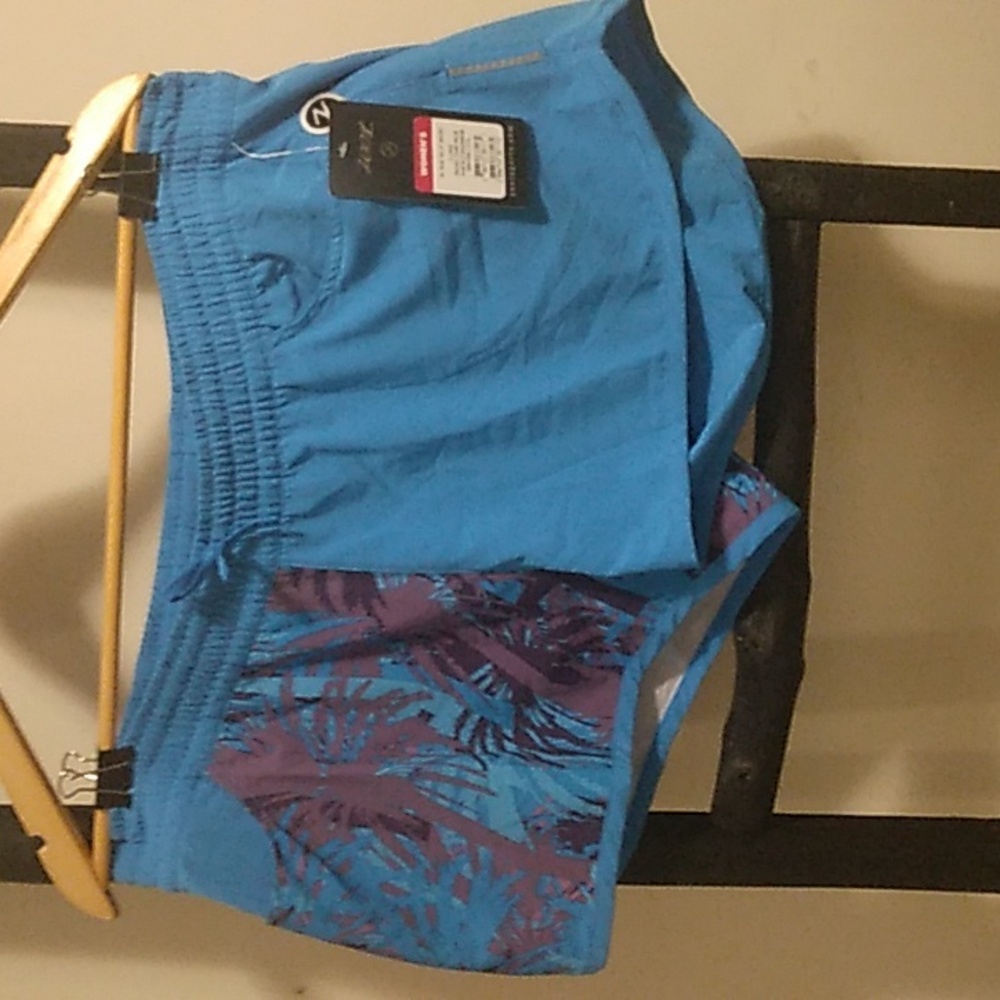Blue and Purple Patterned Swim Shorts